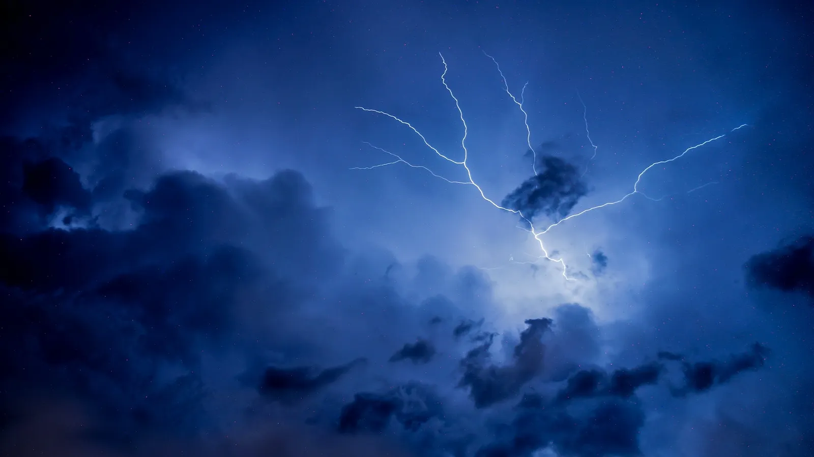 Lightning and clouds